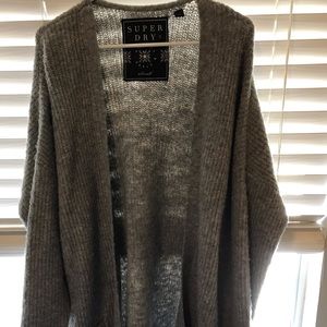 Superdry Gray Oversized Cardigan